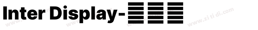 Inter Display字体转换